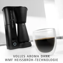 WMF KÜCHENminis Aroma Kaffeemaschine Thermo to go, Deep Black