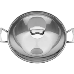 Wok mit Glasdeckel, 36 cm